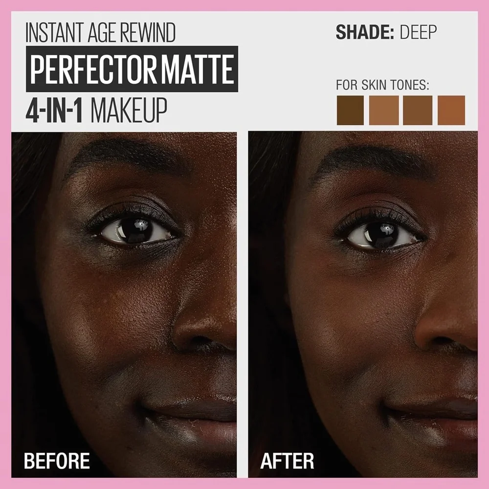 Maybelline Instant Age Rewind Instant Perfector 4-In-1 Matte Makeup, 05 Deep